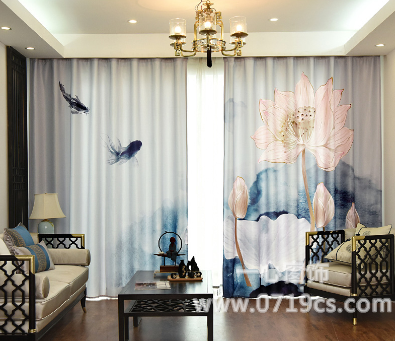 【十堰窗帘批发】新中式风格家居装修窗帘不一定是中式风！